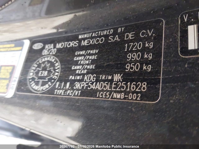 KIA FORTE EX 2020 3KPF54AD5LE251628 Image 9