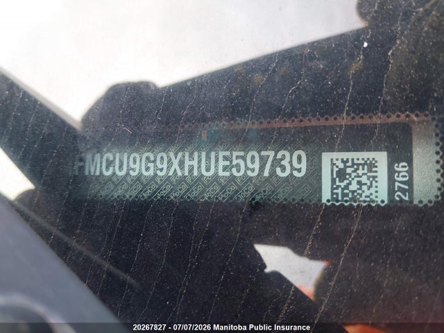 Продаж на аукціоні авто 2017 Ford Escape Se, vin: 1FMCU9G9XHUE59739, номер лоту: 20267827