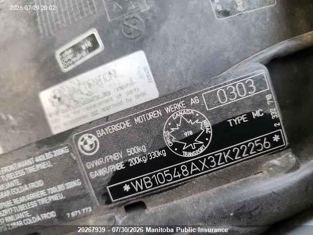 Продажа на аукционе авто 2003 Bmw K1200gt, vin: WB10548AX3ZK22256, номер лота: 20267939