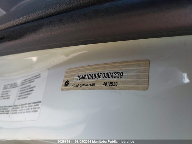 Aukcja sprzedaży 2014 Jeep Compass North, vin: 1C4NJDAB0ED804339, numer aukcji: 20267941