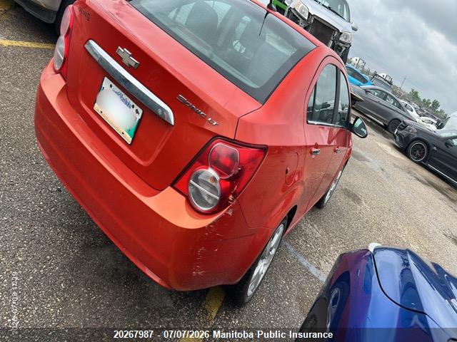 2012 Chevrolet Sonic Lt მანქანა იყიდება აუქციონზე, vin: 1G1JC5SH4C4125889, აუქციონის ნომერი: 20267987
