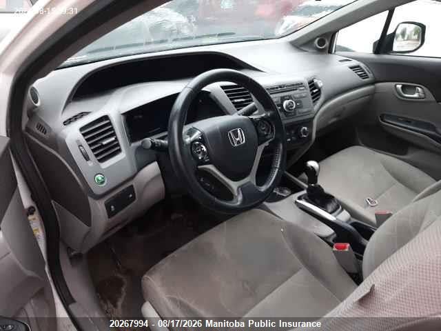 20267994 :رقم المزاد ، 2HGFB2E54CH014876 vin ، 2012 Honda Civic Ex مزاد بيع