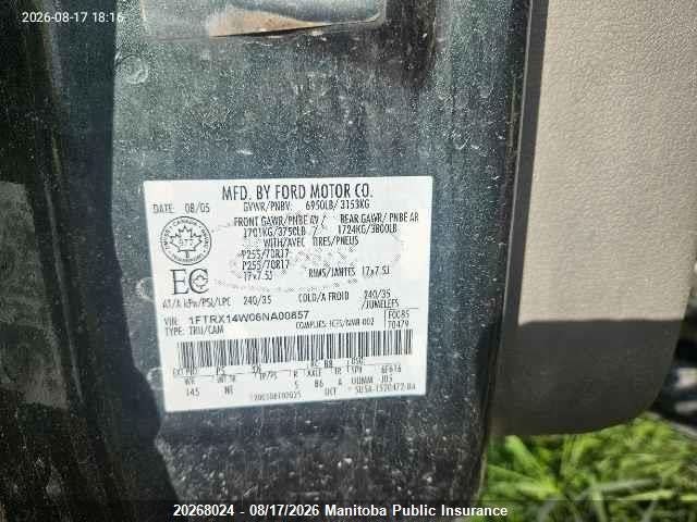Продаж на аукціоні авто 2006 Ford F150 Xlt Supercab, vin: 1FTRX14W06NA00857, номер лоту: 20268024