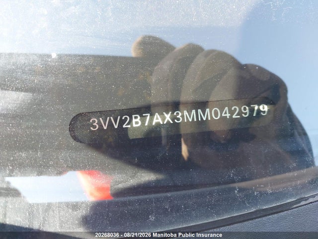 20268036 :رقم المزاد ، 3VV2B7AX3MM042979 vin ، 2021 Volkswagen Tiguan United 2.0 Tsi مزاد بيع