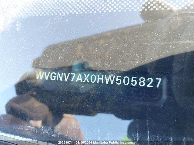 20268071 :رقم المزاد ، WVGNV7AX0HW505827 vin ، 2017 Volkswagen Tiguan 2.0 Tsi مزاد بيع