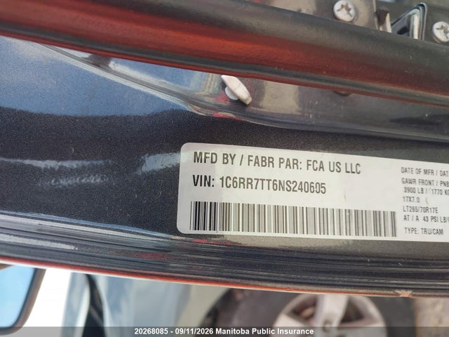 Dodge Ram 1500 Slt Crew Cab 2022 1C6RR7TT6NS240605 Image 8