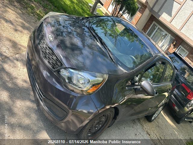 2013 Kia Rio Lx მანქანა იყიდება აუქციონზე, vin: KNADM4A35D6292069, აუქციონის ნომერი: 20268110