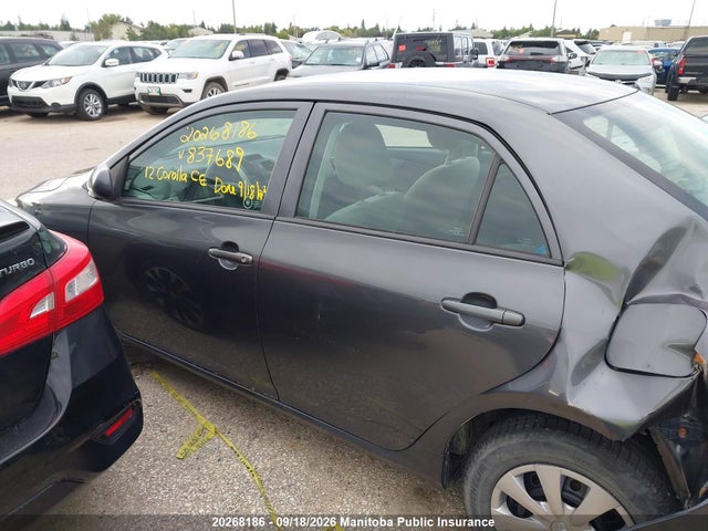 2012 Toyota Corolla Ce მანქანა იყიდება აუქციონზე, vin: 2T1BU4EE4CC837689, აუქციონის ნომერი: 20268186
