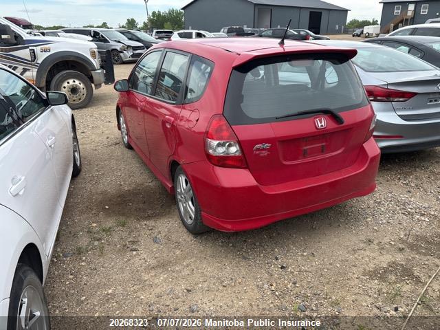 2007 Honda Fit Sport მანქანა იყიდება აუქციონზე, vin: JHMGD38677S817962, აუქციონის ნომერი: 20268323