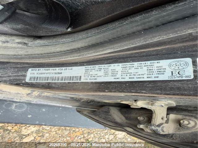 3C6SRFVP3T4152886 Dodge Ram 1500 Sport Crew Cab