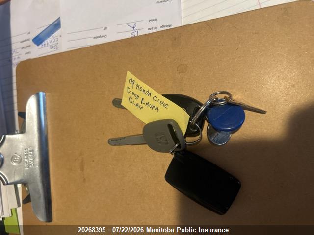 Aukcja sprzedaży 2009 Honda Civic Dx-g, vin: 2HGFG12339H009773, numer aukcji: 20268395