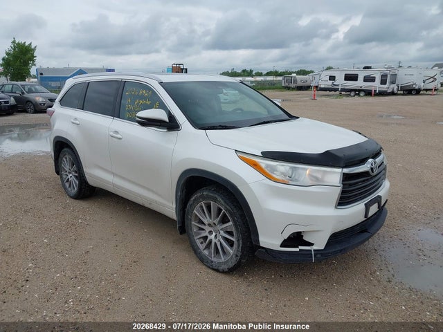 2014 Toyota Highlander Xle V6 მანქანა იყიდება აუქციონზე, vin: 5TDJKRFH5ES031569, აუქციონის ნომერი: 20268429