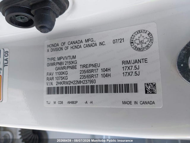 Honda CR-V LX 2021 2HKRW2H22MH237993 Image 9
