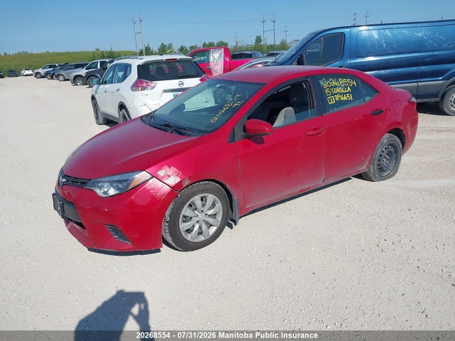 2T1BURHE5FC296651 Toyota COROLLA LE