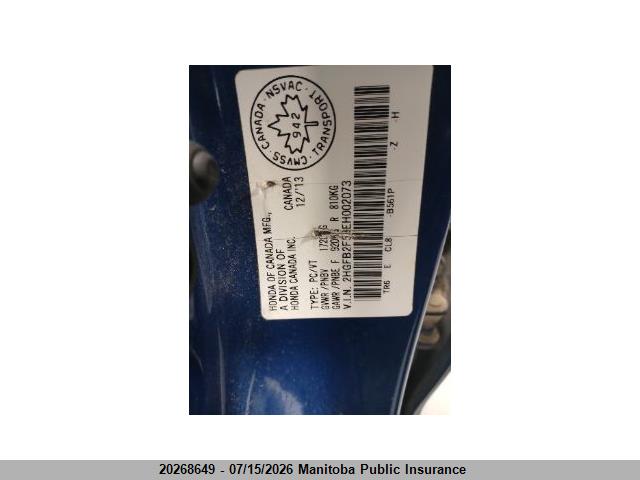 Honda CIVIC EX 2014 2HGFB2F53EH002073 Image 6
