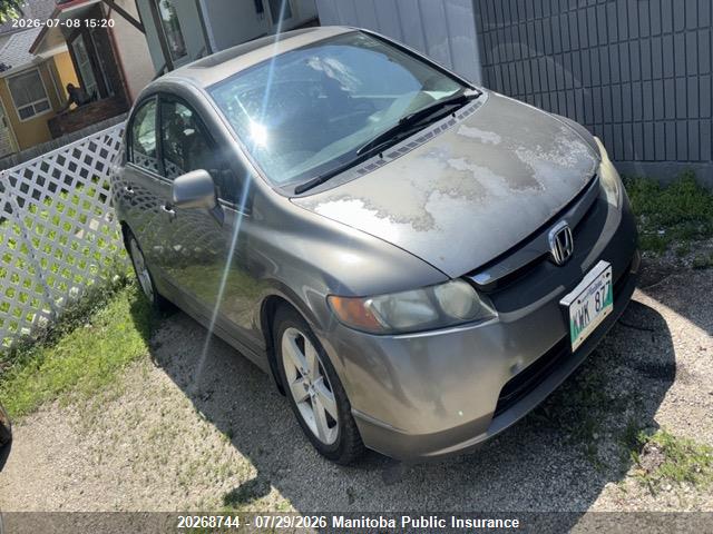 Продаж на аукціоні авто 2008 Honda Civic Ex-l, vin: 2HGFA16958H010745, номер лоту: 20268744