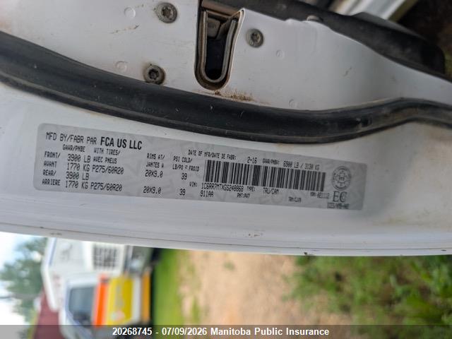 1C6RR7MTXGS248868 Dodge Ram 1500 Sport Crew Cab