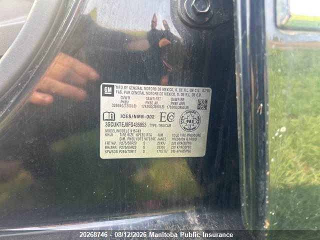 3GCUKTEJ8FG435853 Chevrolet Silverado 1500 High Country Cc