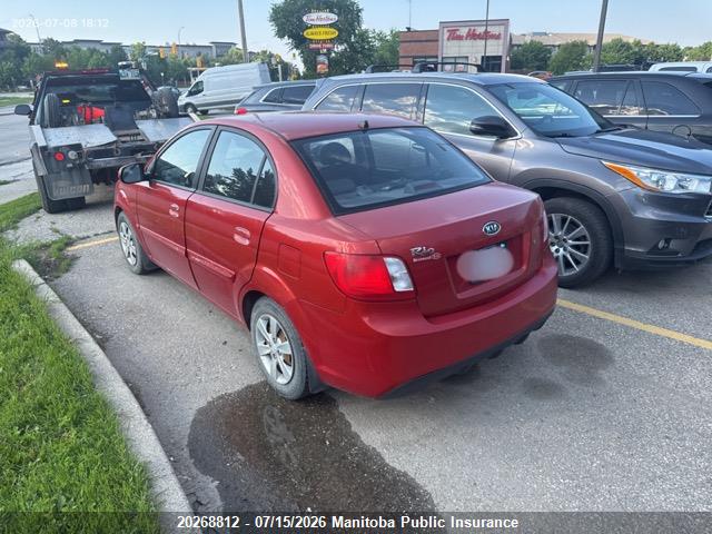 20268812 :رقم المزاد ، KNADH4B33A6604274 vin ، 2010 Kia Rio Ex مزاد بيع