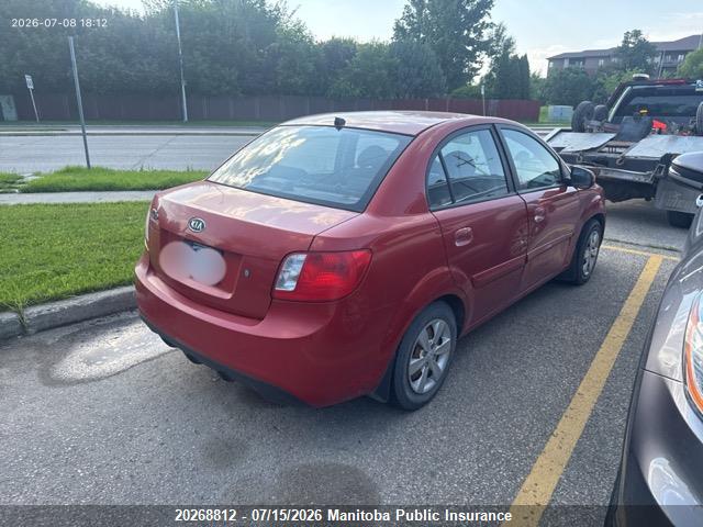 20268812 :رقم المزاد ، KNADH4B33A6604274 vin ، 2010 Kia Rio Ex مزاد بيع