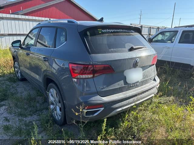Aukcja sprzedaży 2022 Volkswagen Taos Comfortline 1.5 Tsi, vin: 3VVLX7B2XNM087105, numer aukcji: 20268816
