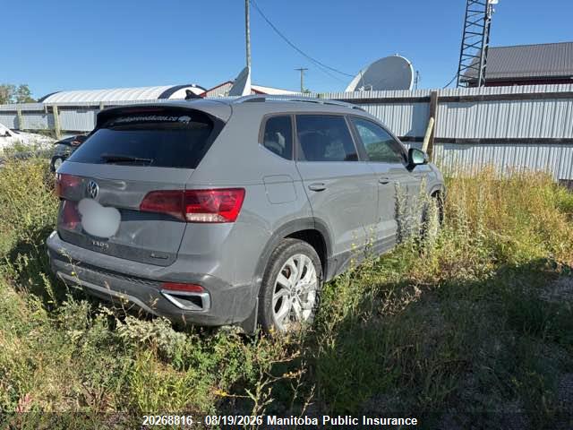 Aukcja sprzedaży 2022 Volkswagen Taos Comfortline 1.5 Tsi, vin: 3VVLX7B2XNM087105, numer aukcji: 20268816