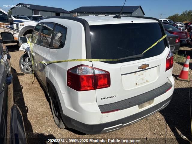 2012 Chevrolet Orlando Lt მანქანა იყიდება აუქციონზე, vin: KL77P2EM5CK563651, აუქციონის ნომერი: 20268834
