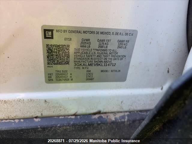 GMC Terrain Sle 2019 3GKALMEV9KL114712 Image 9