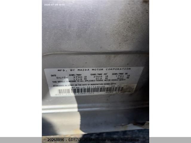 Aukcja sprzedaży 2006 Mazda 3 Mazda Gx, vin: JM1BK12F961528200, numer aukcji: 20268896