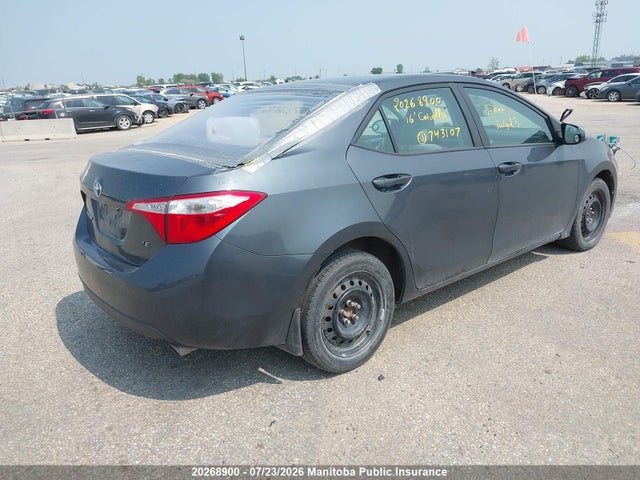 Продаж на аукціоні авто 2016 Toyota Corolla L/le/le Pls/prm/s/s Pls, vin: 2T1BURHE3GC743107, номер лоту: 20268900