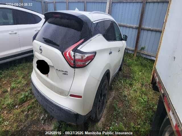5N1AZ2MH7FN276138 Nissan Murano Platinum
