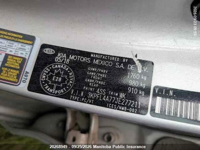 Aukcja sprzedaży 2018 Kia Forte Lx, vin: 3KPFL4A77JE277211, numer aukcji: 20268949