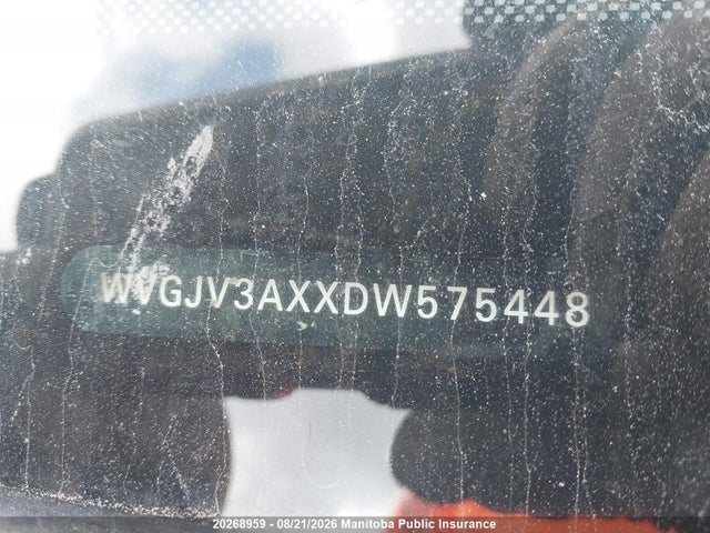 Aukcja sprzedaży 2013 Volkswagen Tiguan 2.0 Tsi, vin: WVGJV3AXXDW575448, numer aukcji: 20268959