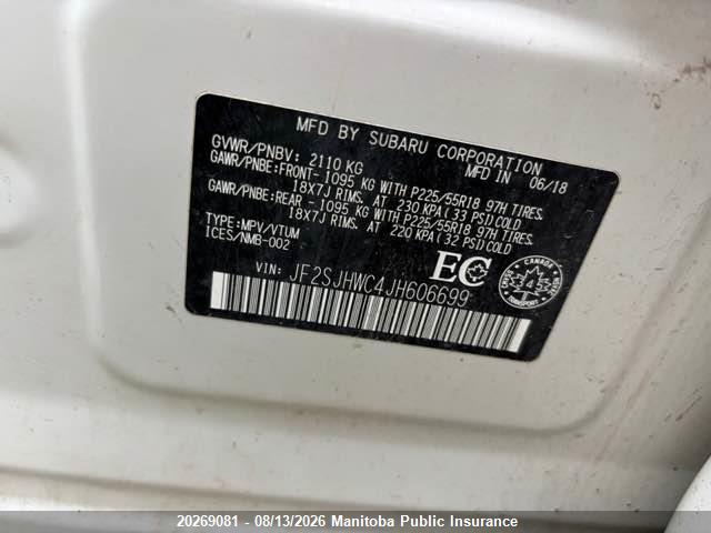 JF2SJHWC4JH606699 Subaru Forester 2.0xt Touring