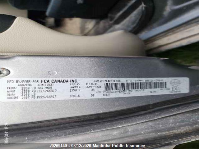 Dodge Grand Caravan Crew 2017 2C4RDGDG0HR630226 Image 9