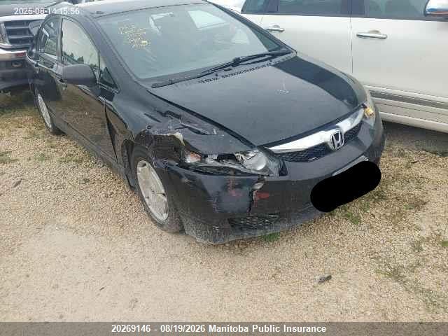20269146 :رقم المزاد ، 2HGFA16439H111319 vin ، 2009 Honda Civic Dx-g مزاد بيع