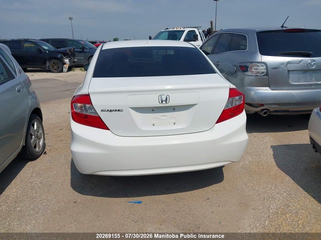 20269155 :رقم المزاد ، 2HGFB2F93CH007242 vin ، 2012 Honda Civic Dx مزاد بيع