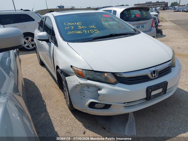 20269155 :رقم المزاد ، 2HGFB2F93CH007242 vin ، 2012 Honda Civic Dx مزاد بيع