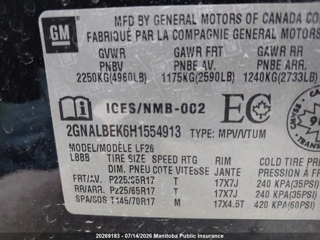 Chevrolet EQUINOX LS 2017 2GNALBEK6H1554913 Image 9