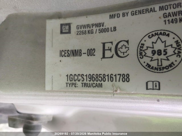 Aukcja sprzedaży 2005 Chevrolet Colorado Ext Cab, vin: 1GCCS196858161788, numer aukcji: 20269192