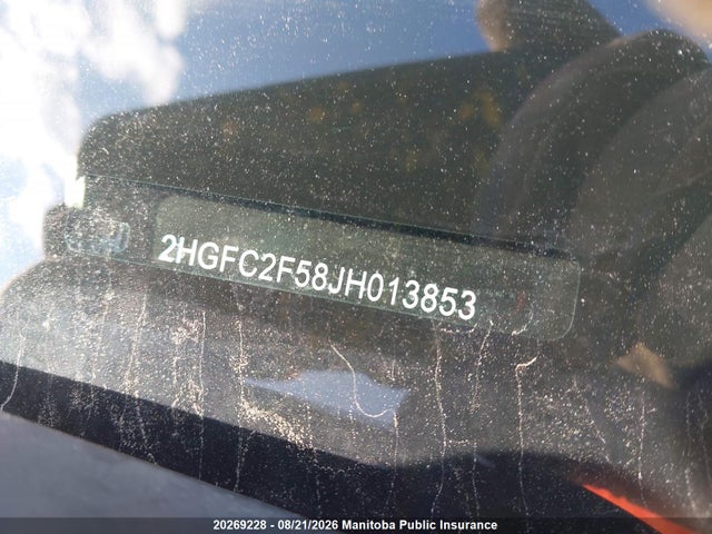 Honda Civic Lx 2018 2HGFC2F58JH013853 Image 9