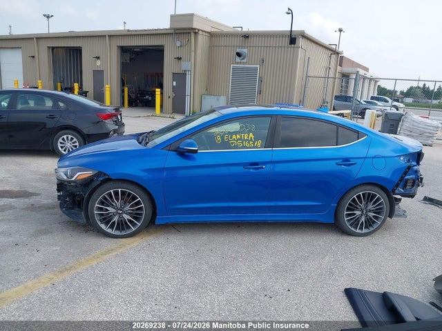 20269238 :رقم المزاد ، KMHD04LB4JU516518 vin ، 2018 Hyundai Elantra Sport مزاد بيع
