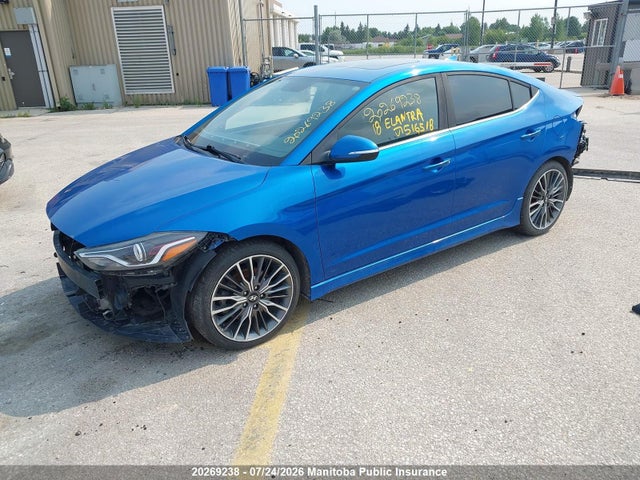 20269238 :رقم المزاد ، KMHD04LB4JU516518 vin ، 2018 Hyundai Elantra Sport مزاد بيع