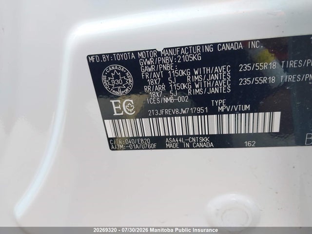 Toyota RAV4 SE 2018 2T3JFREV8JW717951 Image 8
