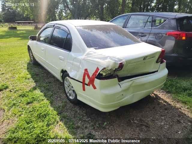 20269505 :رقم المزاد ، 2HGES166X5H009780 vin ، 2005 Honda Civic Lx مزاد بيع