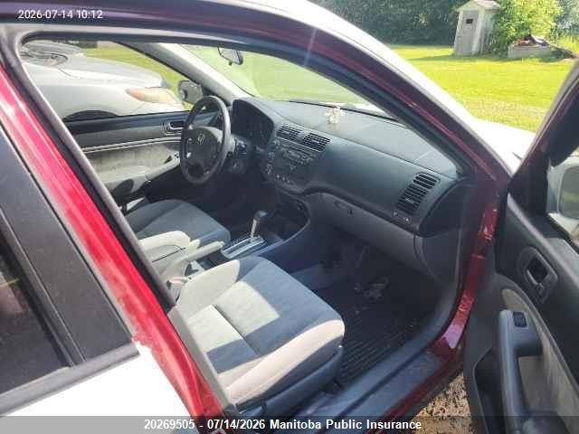 20269505 :رقم المزاد ، 2HGES166X5H009780 vin ، 2005 Honda Civic Lx مزاد بيع