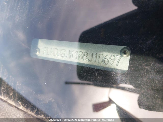 20269528 :رقم المزاد ، 2LMDJ8JK1BBJ10697 vin ، 2011 Lincoln Mkx مزاد بيع