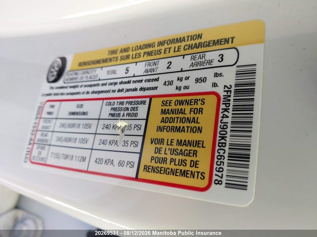 Ford EDGE SEL 2019 2FMPK4J90KBC65978 Image 9