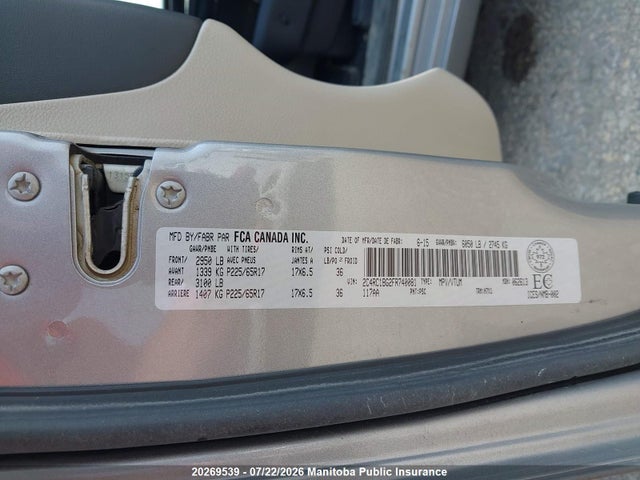 2015 Chrysler Town & Country Touring მანქანა იყიდება აუქციონზე, vin: 2C4RC1BG2FR740081, აუქციონის ნომერი: 20269539