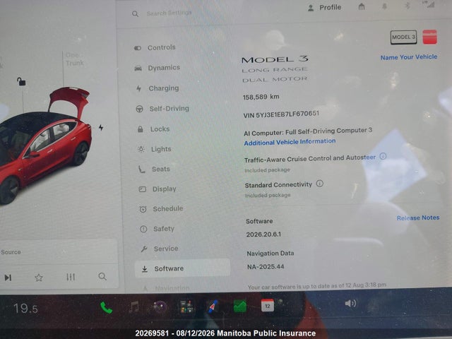 Продажа на аукционе авто 2020 Tesla Model 3 75d, vin: 5YJ3E1EB7LF670651, номер лота: 20269581